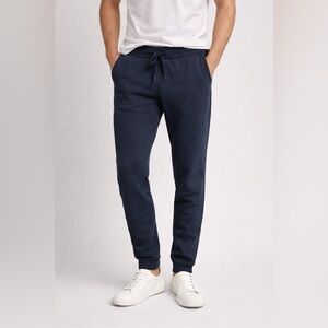 Weatherproof Vintage Navy Slim Tapered Joggers Men’s M | Cozy Fleece